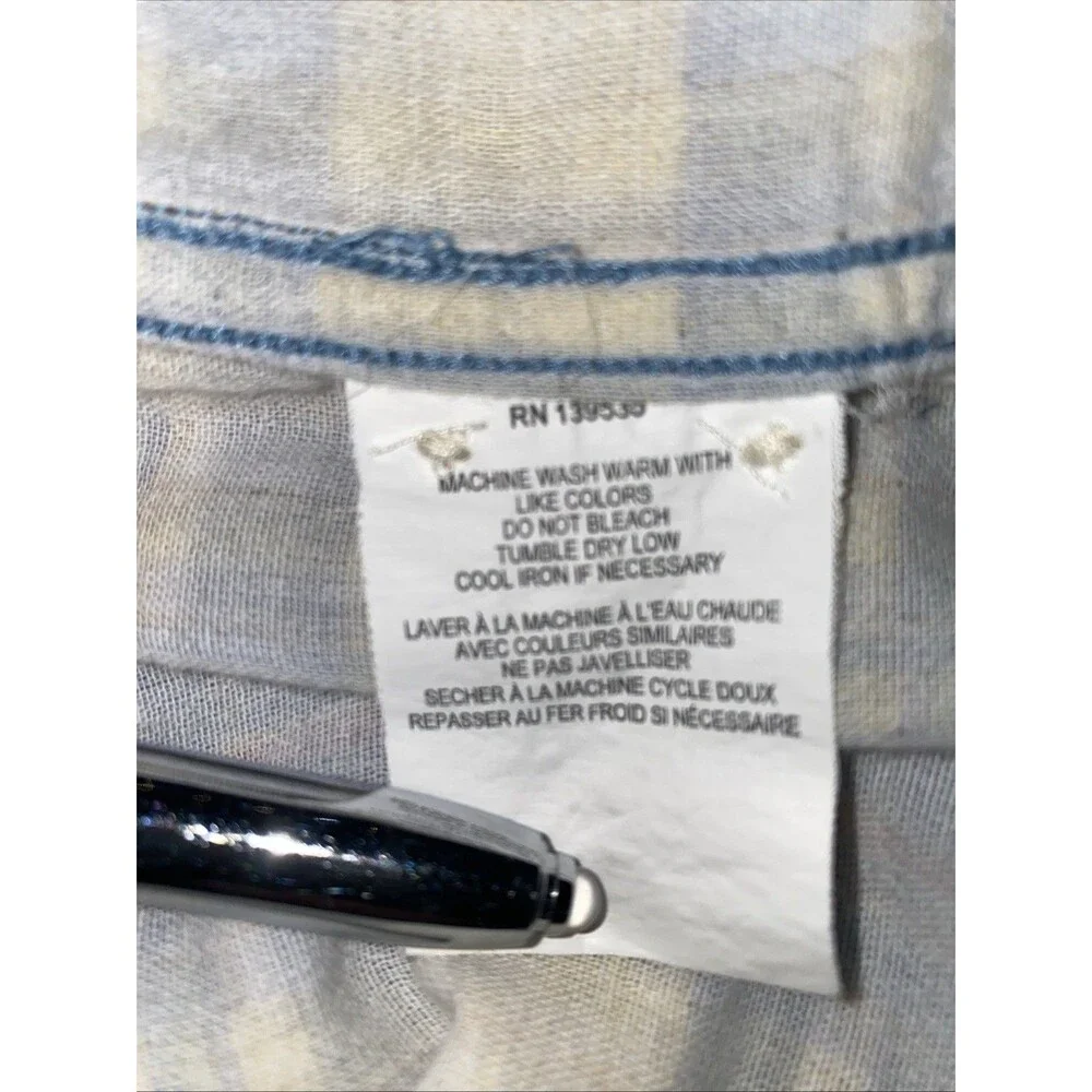 Grayers Clothiers Men's Shirt Size XXL Yellow Blue Plaid Cotton‎ Long Sleeve
